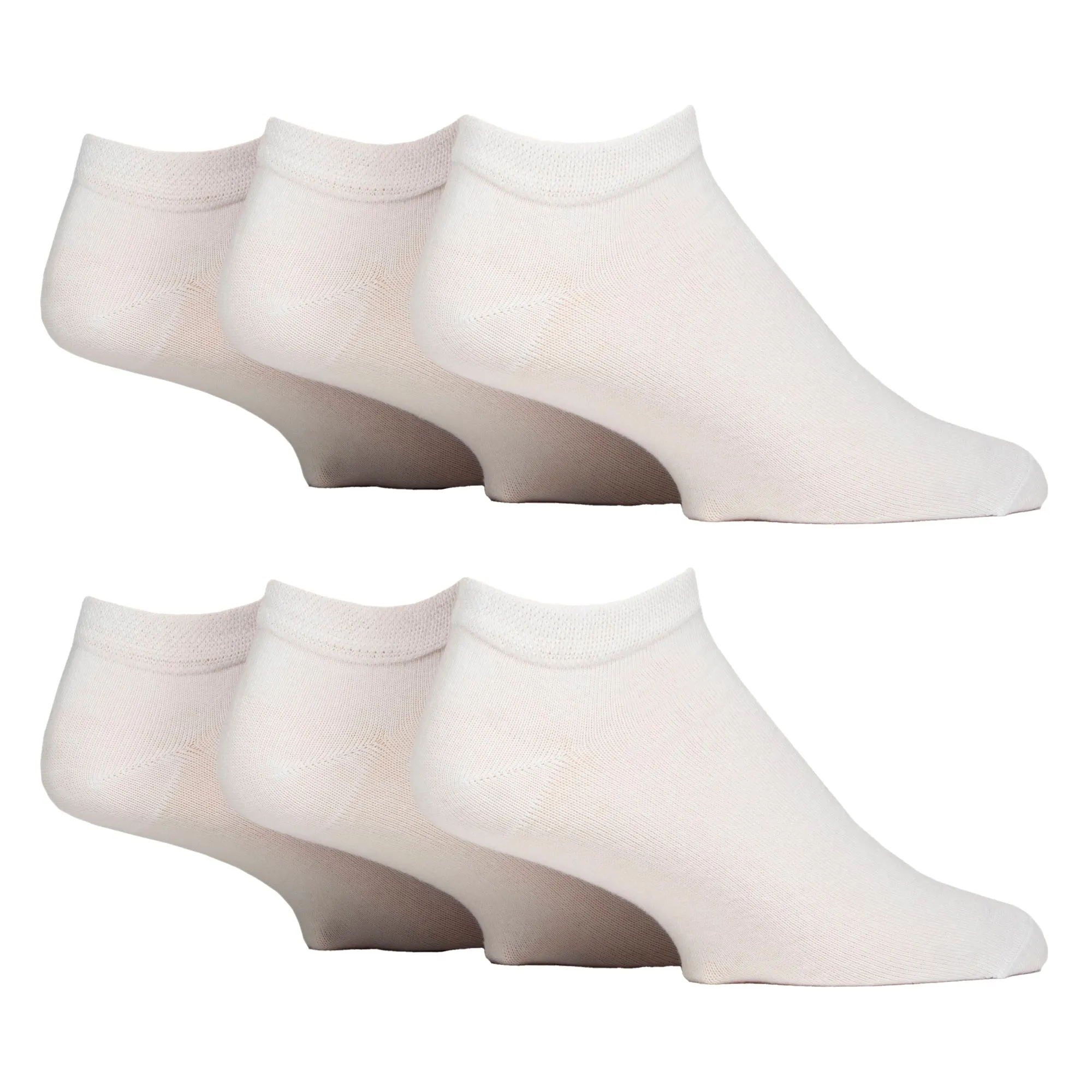 6 Pack Mens Diabetic Trainer Socks | Cushioned Foot Wide Ankle Socks