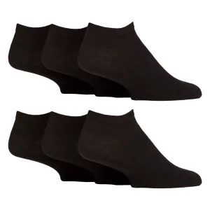 6 Pack Mens Diabetic Trainer Socks | Cushioned Foot Wide Ankle Socks