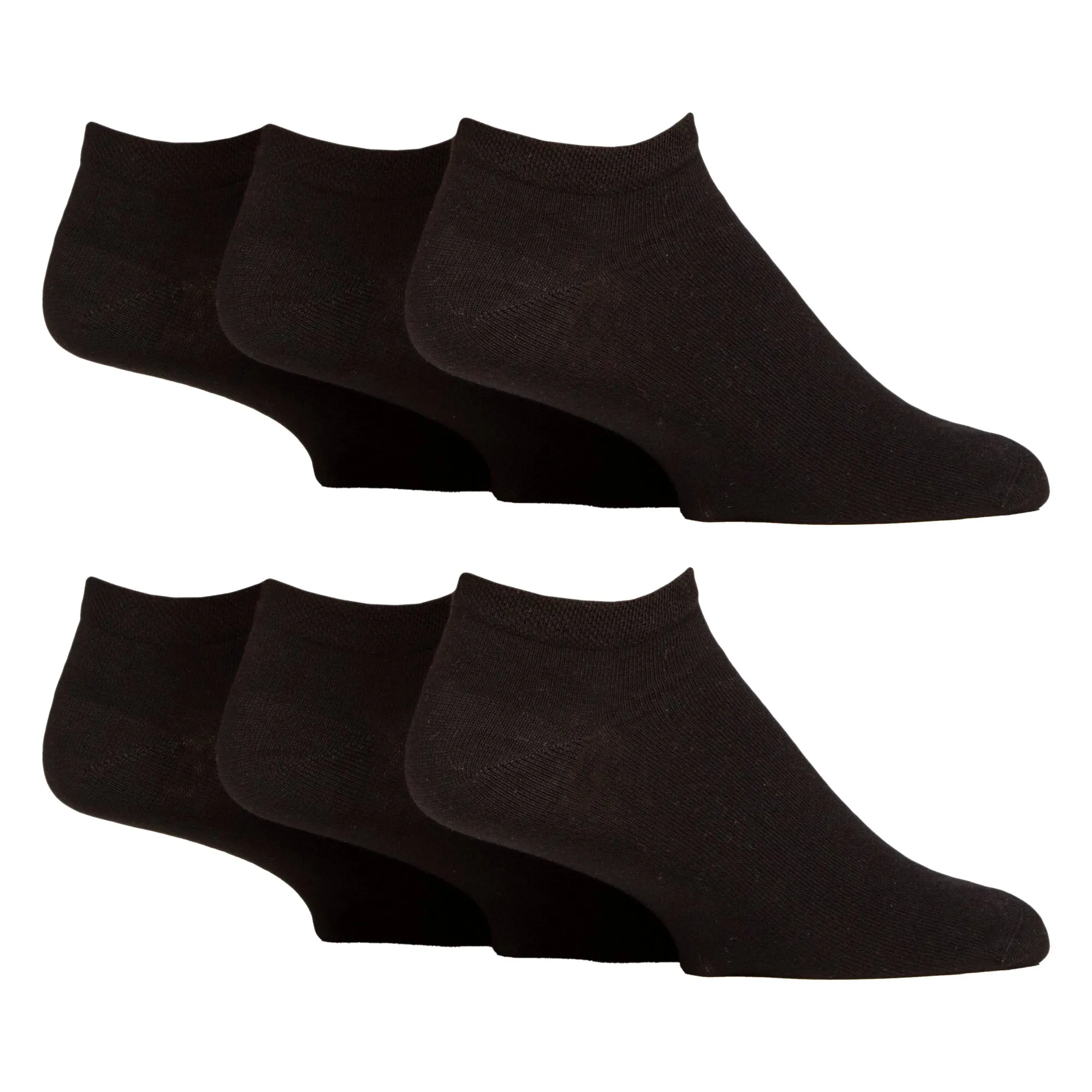 6 Pack Mens Diabetic Trainer Socks | Cushioned Foot Wide Ankle Socks