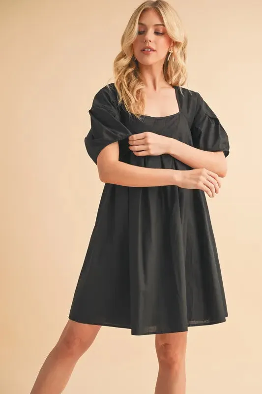 Aemi   Co Square Neck Babydoll Dress with Pockets
