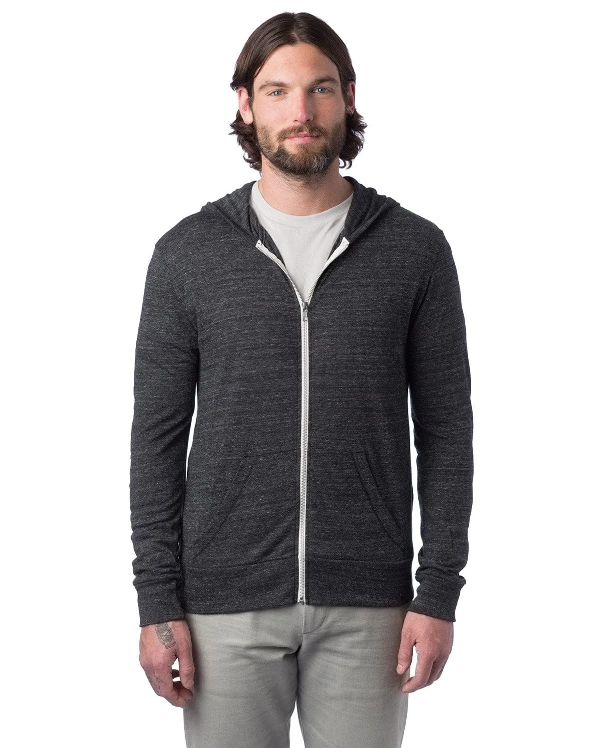 Alternative Unisex Eco-Jersey Zip Hoodie | Eco Black