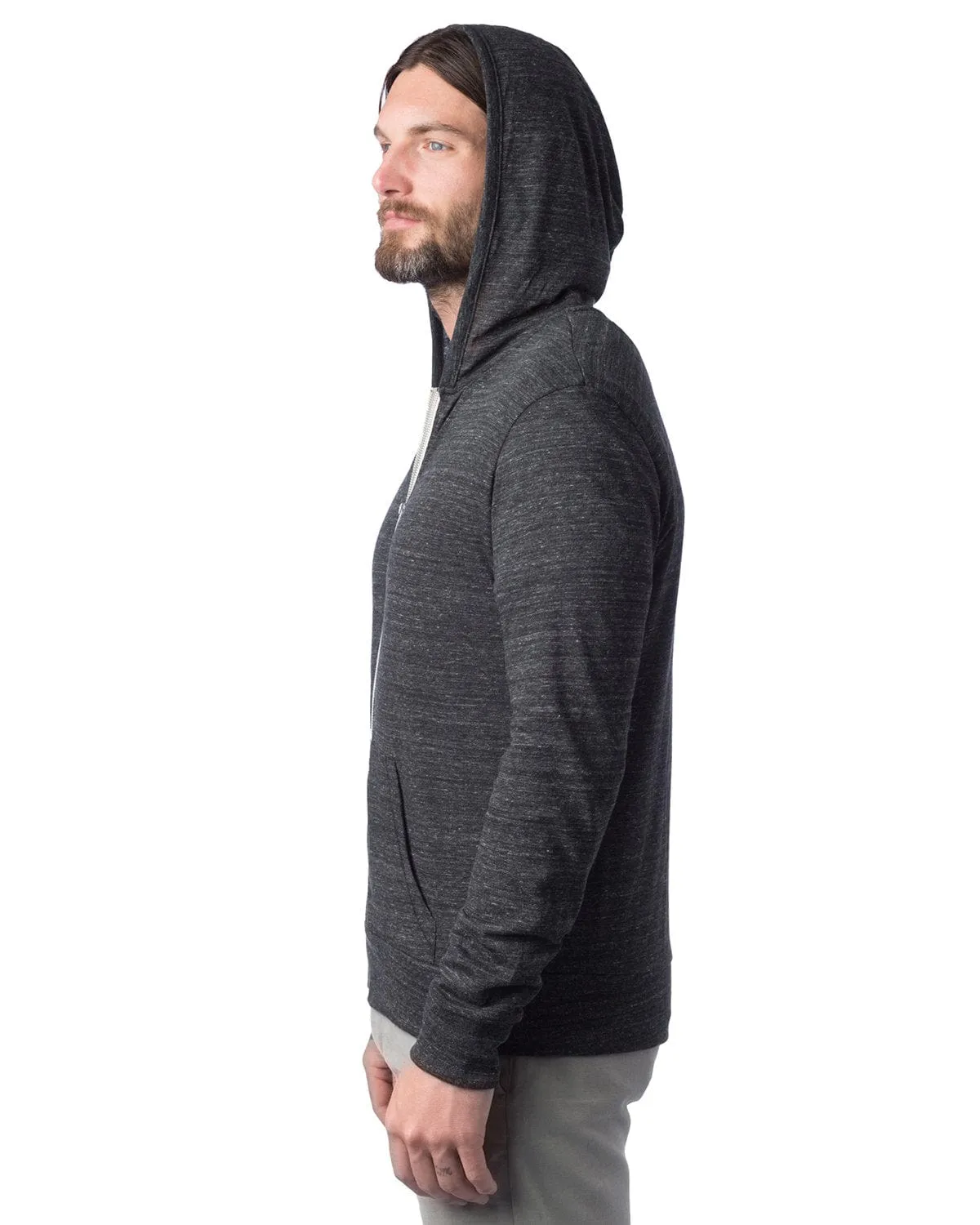 Alternative Unisex Eco-Jersey Zip Hoodie | Eco Black