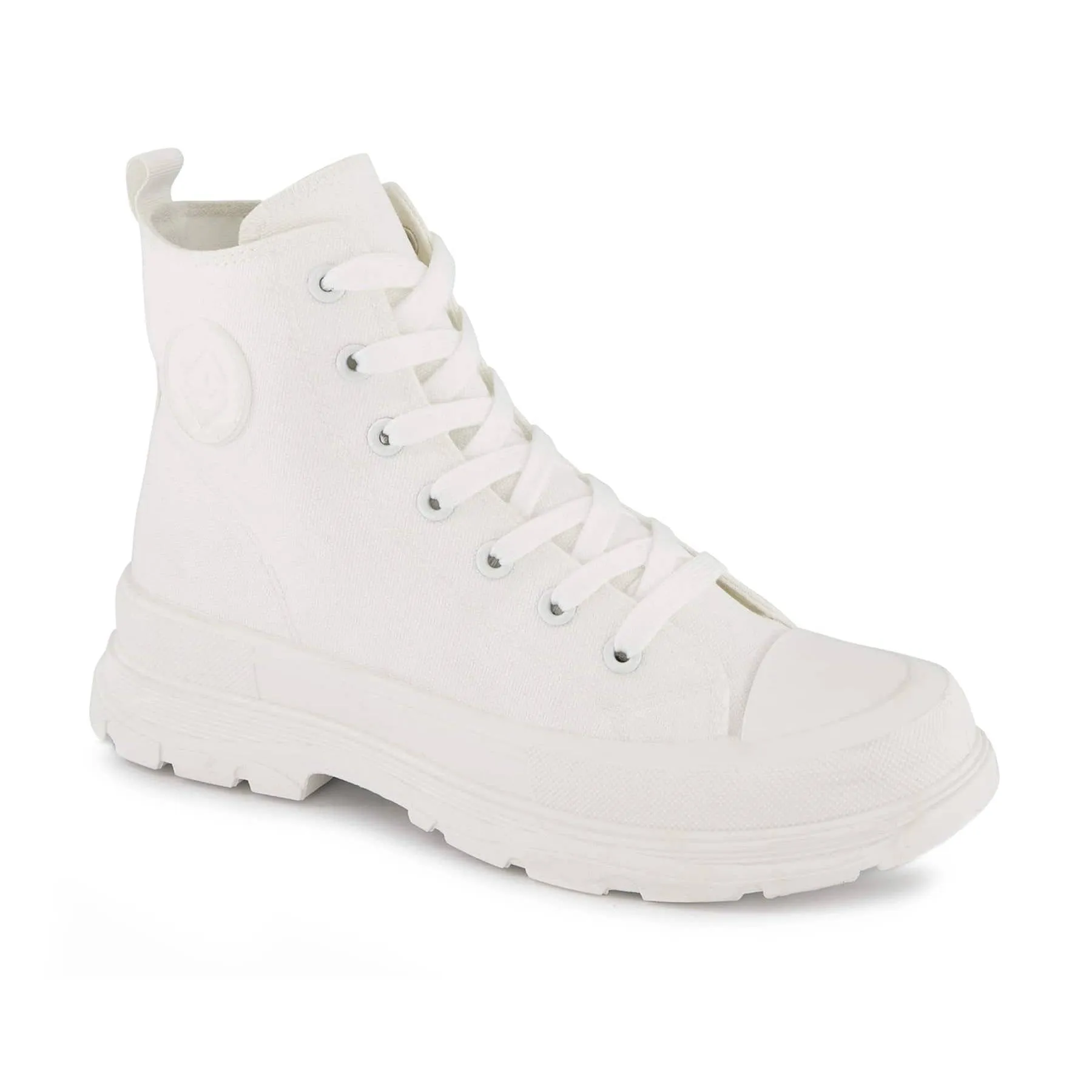 Andrea Canvas Sneaker Booties With Side Zipper 63898