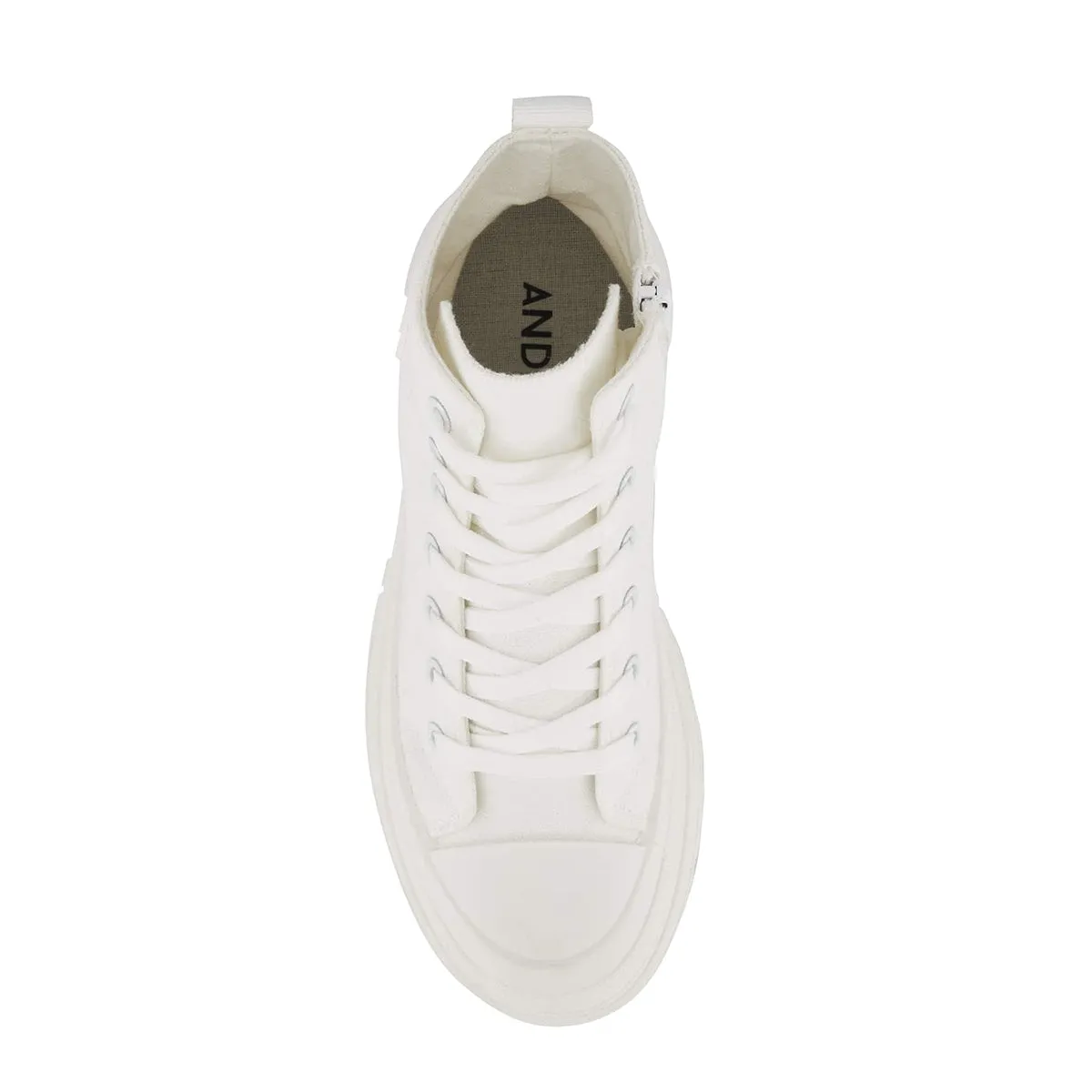 Andrea Canvas Sneaker Booties With Side Zipper 63898