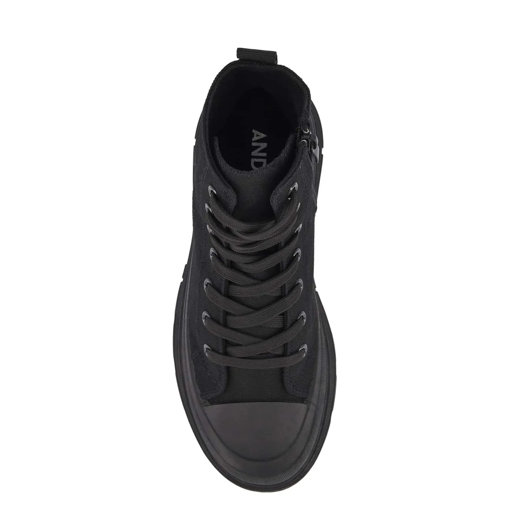 Andrea Canvas Sneaker Booties With Side Zipper 63898