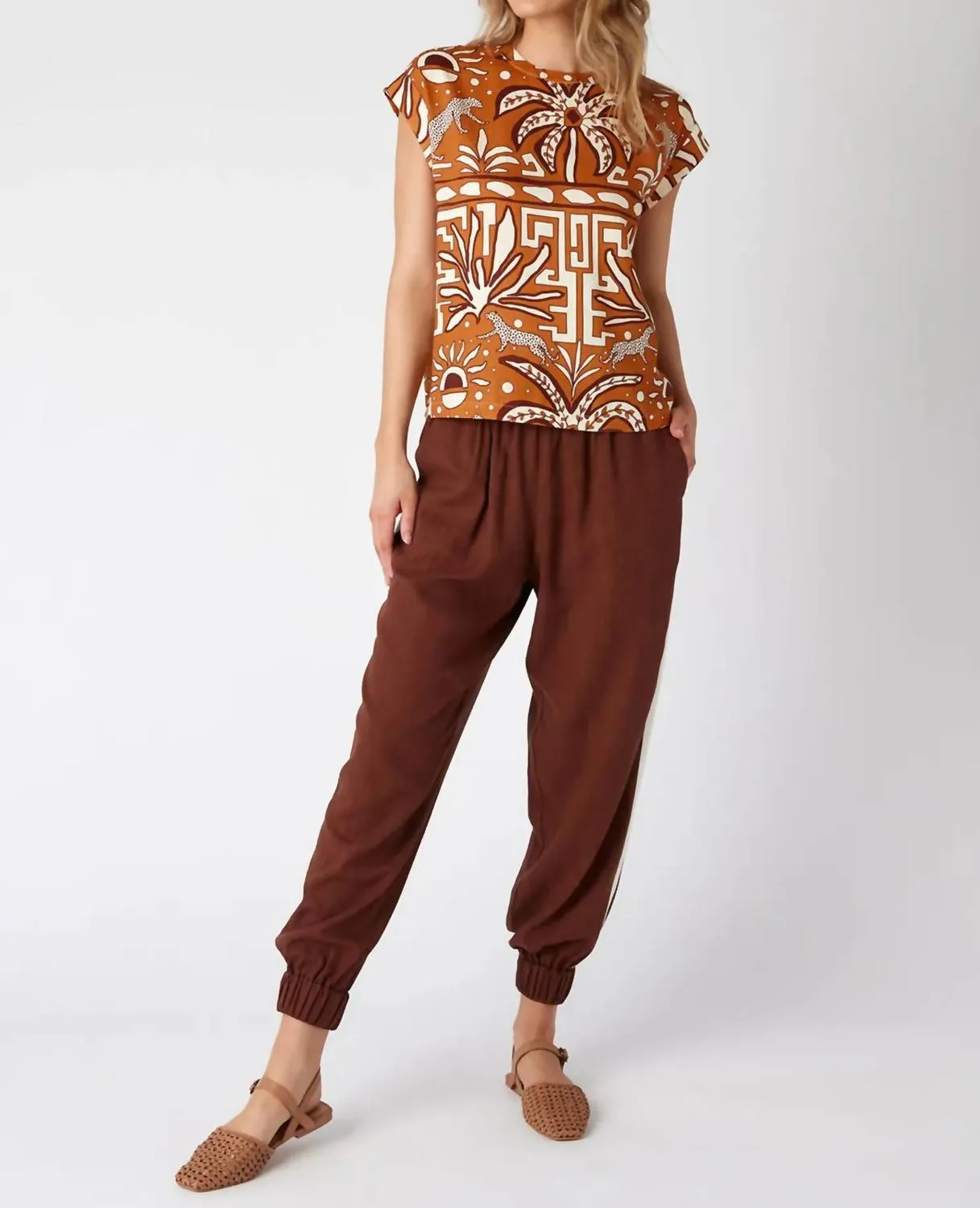 Auna Jogger Pants In Woodland Brown