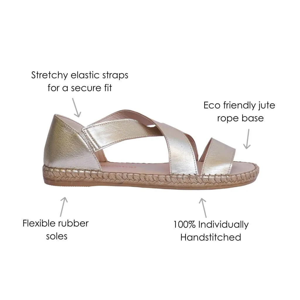 Beach Espadrille in Champagne