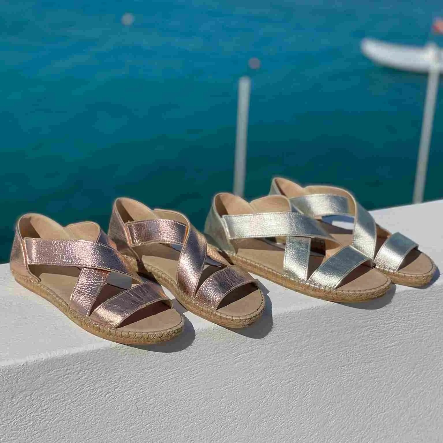 Beach Espadrille in Champagne