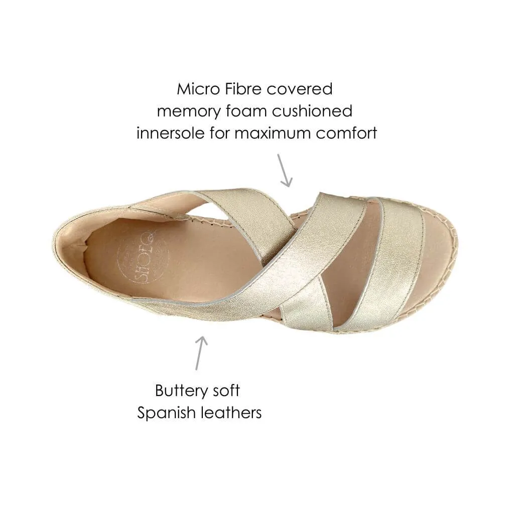 Beach Espadrille in Champagne