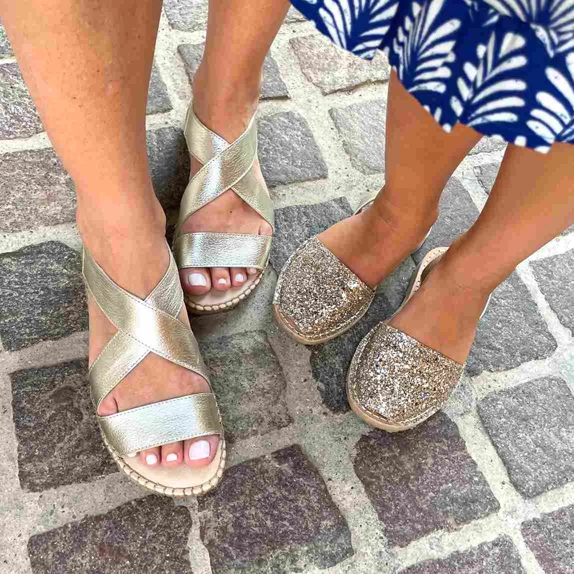 Beach Espadrille in Champagne