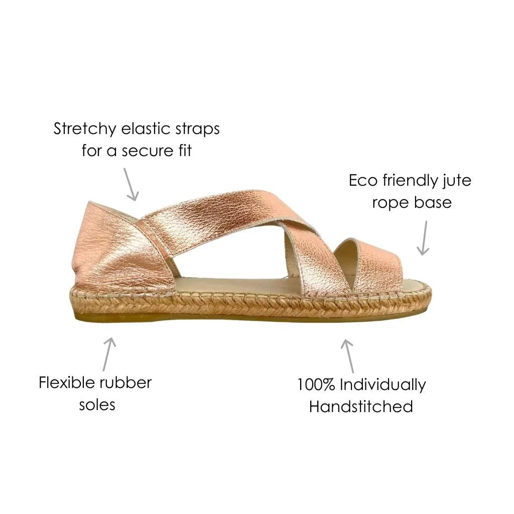 Beach Espadrille in Rose Gold