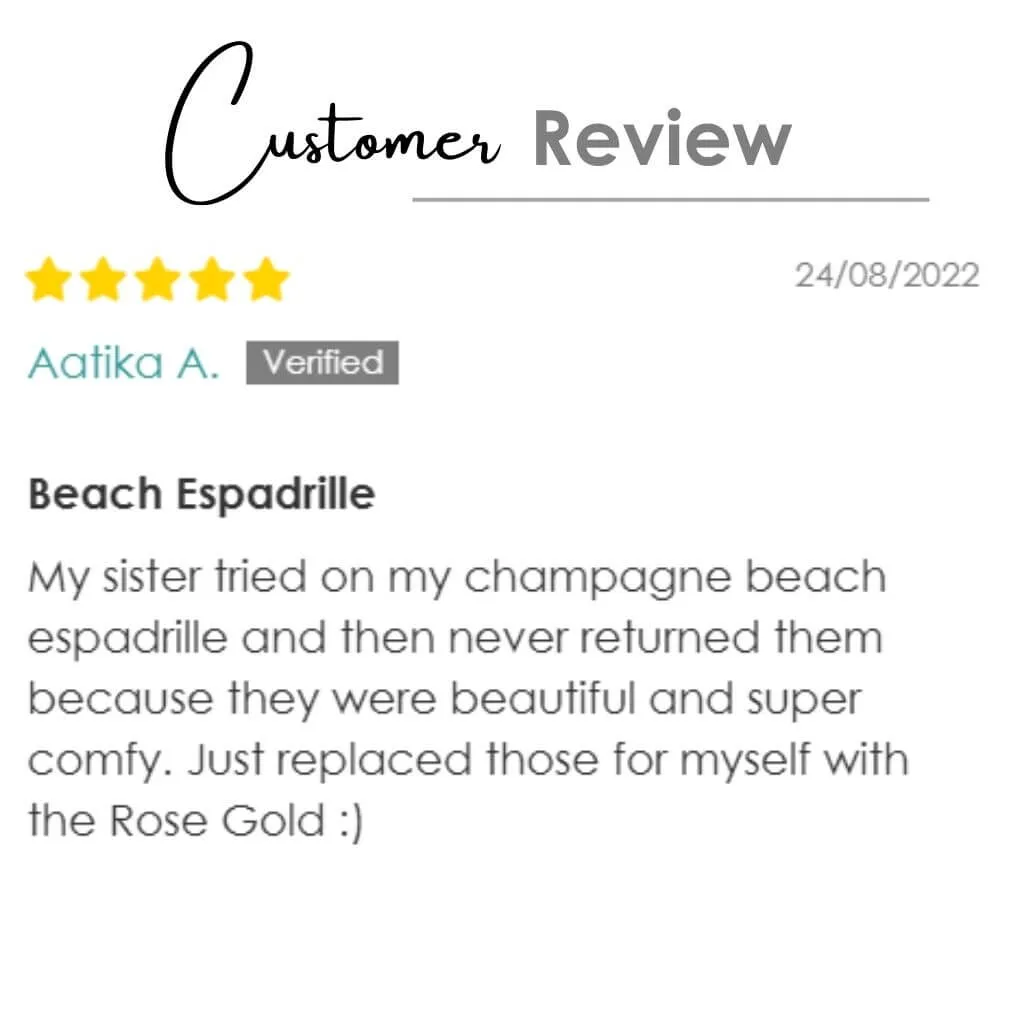 Beach Espadrille in Rose Gold