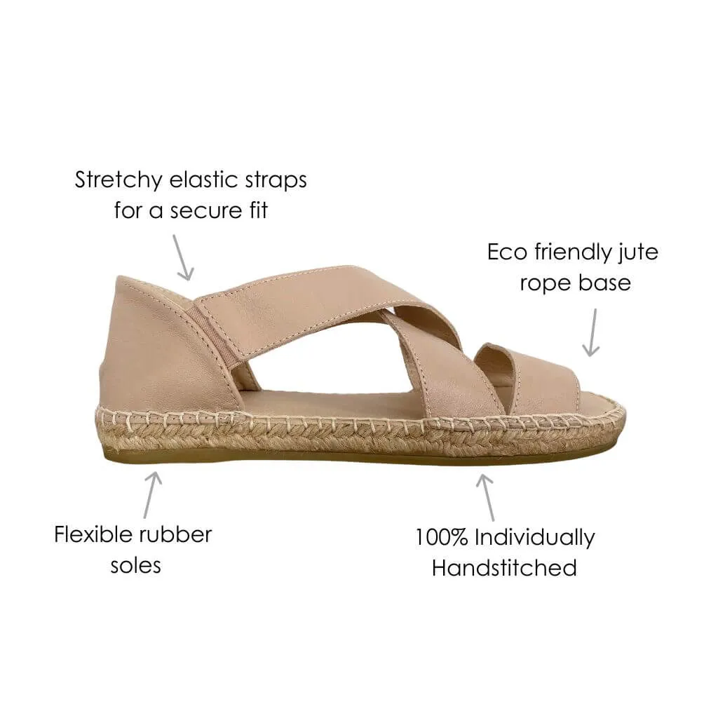 Beach Espadrille in Sand Leather