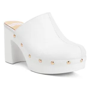 Benji Recycled Leather Clogs