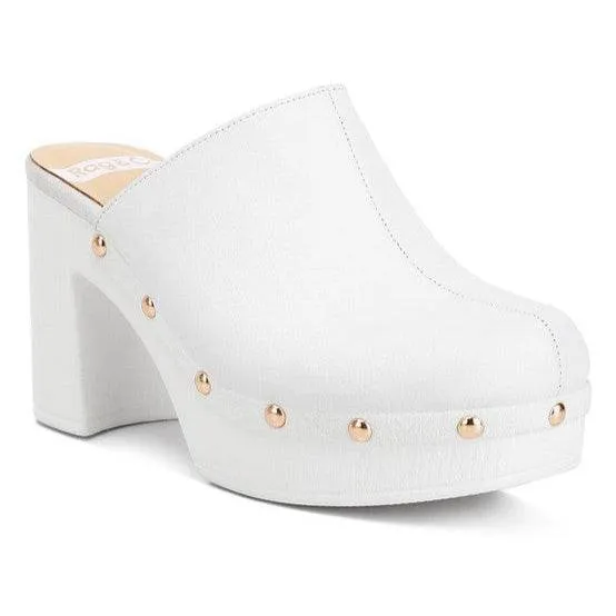 Benji Recycled Leather Clogs