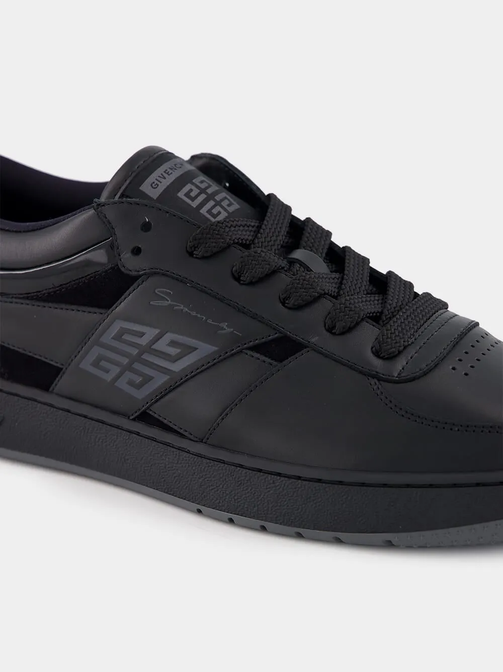 Black G Move Sneakers in Leather