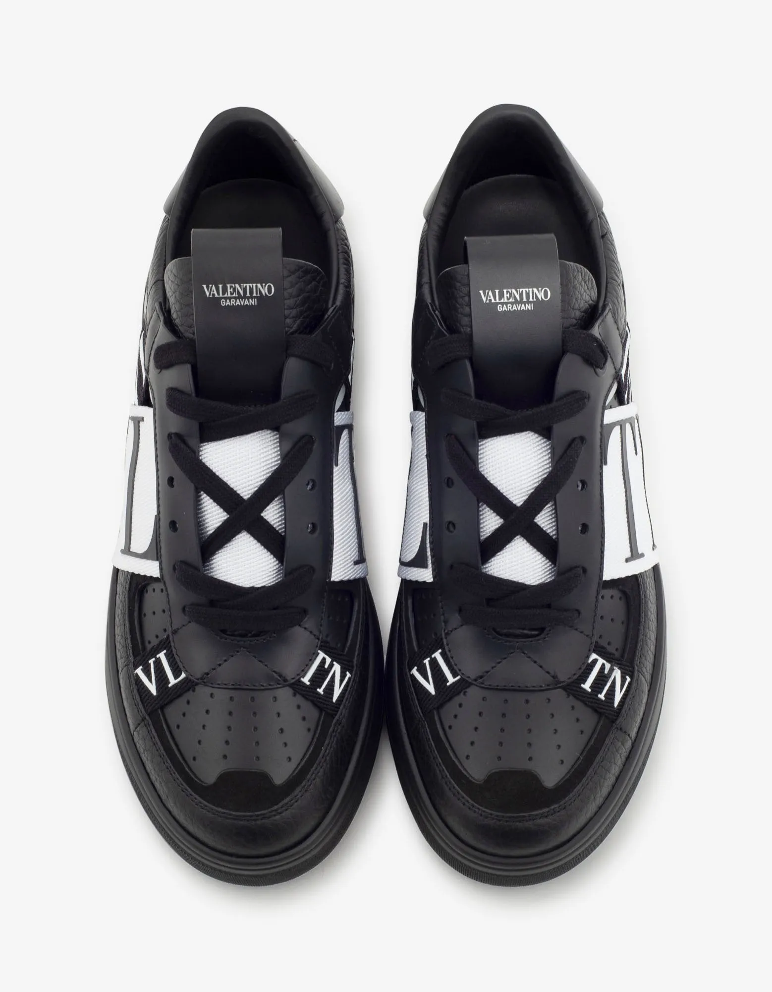 Black VL7N Trainers with Bands