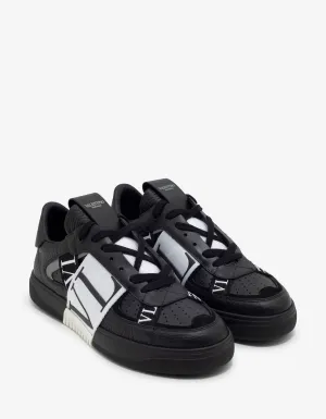 Black VL7N Trainers with Bands