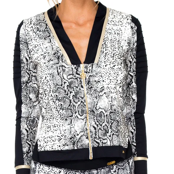 BOMBO - Pintucked Sleeves Open Side Jacket