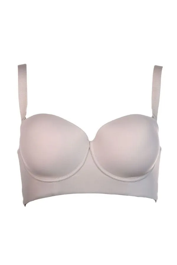 Bra 360: Strapless Longline Contouring Bra - Nude
