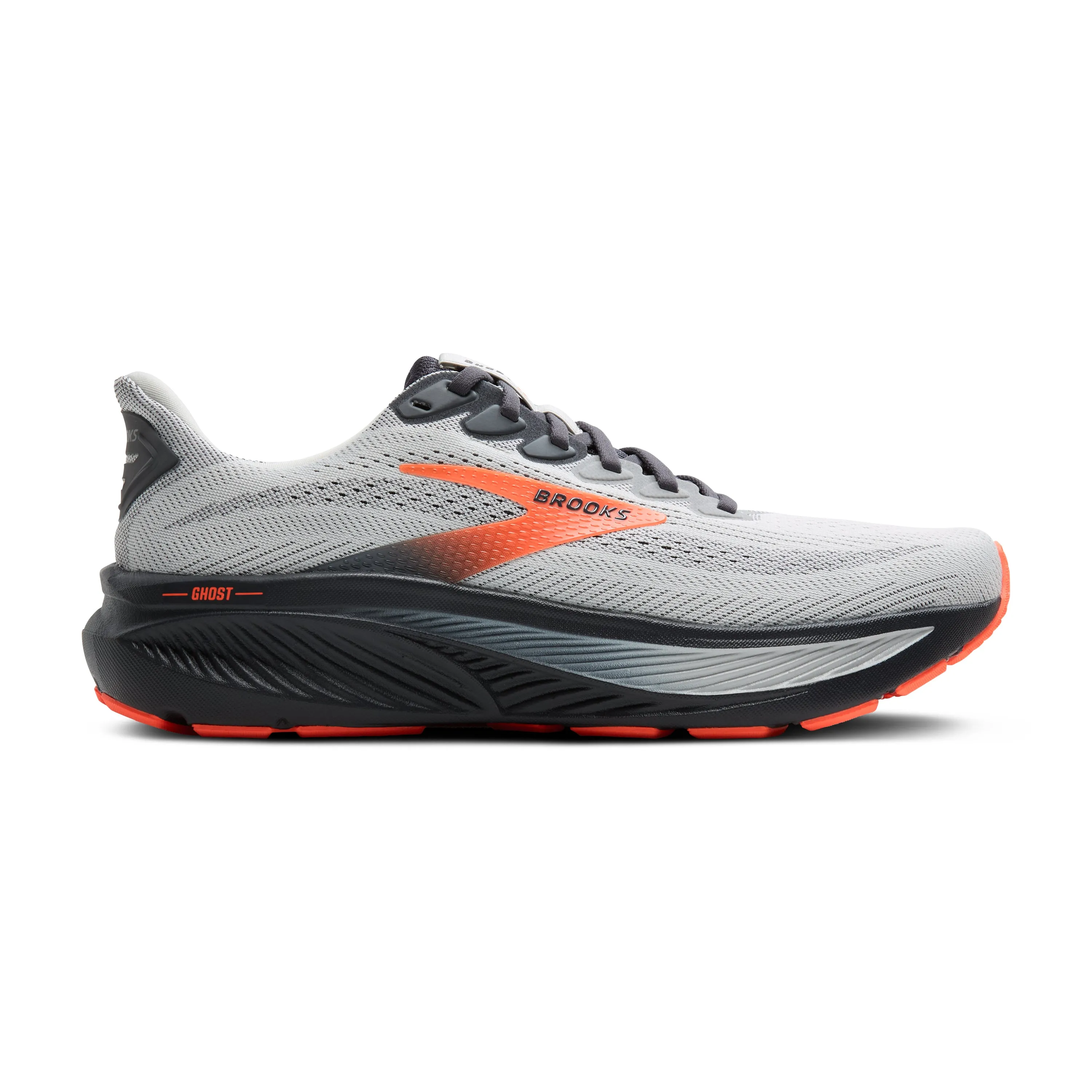 Brooks | Ghost 17 | Men's | Oyster Mushroom/Orange/Ebony