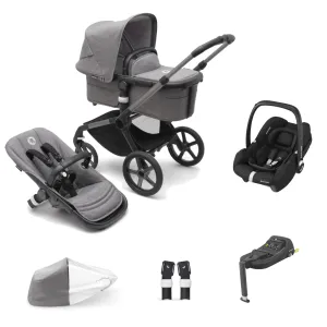 Bugaboo Fox 5, Cabriofix i-Size and Base Travel System - Graphite/Grey Melange