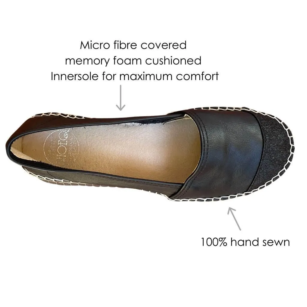 Classic Espadrille in Midnight Glitter