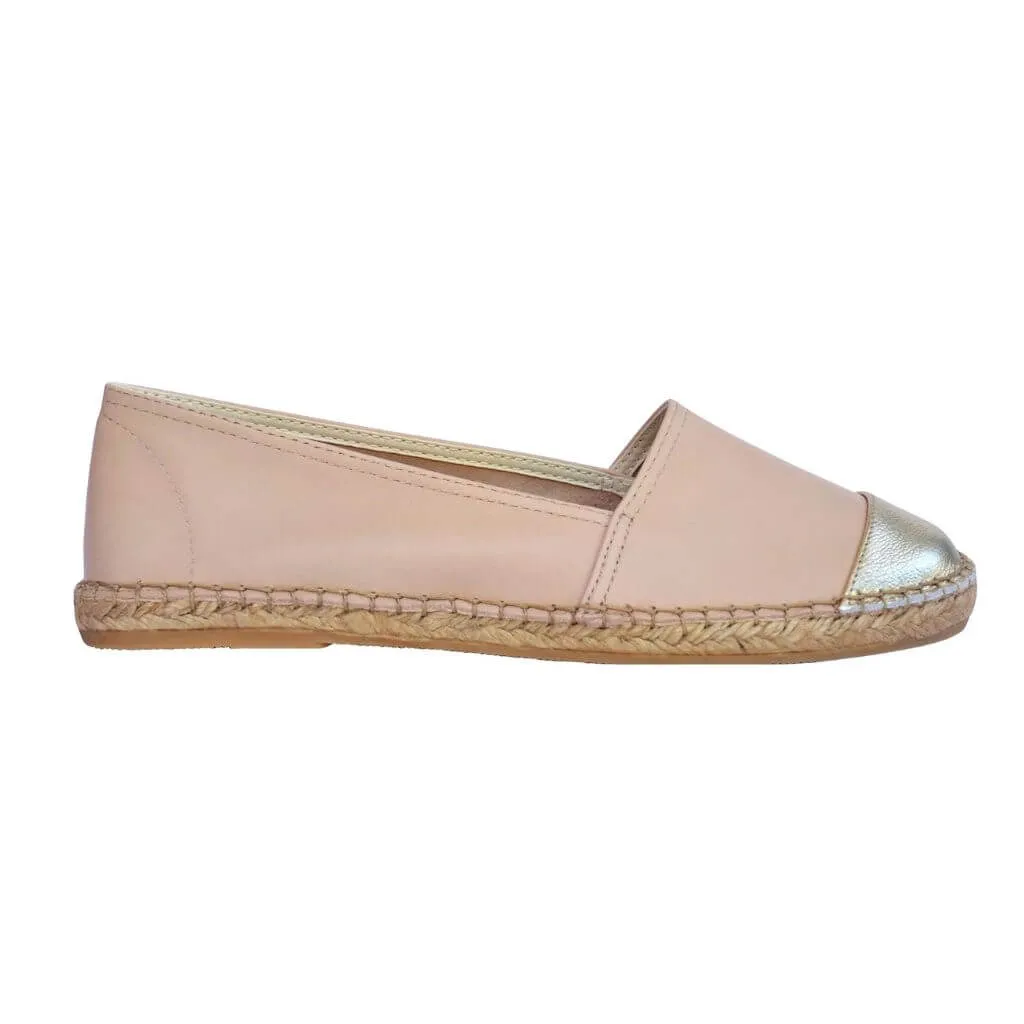 Classic Espadrille In Sandy Champagne