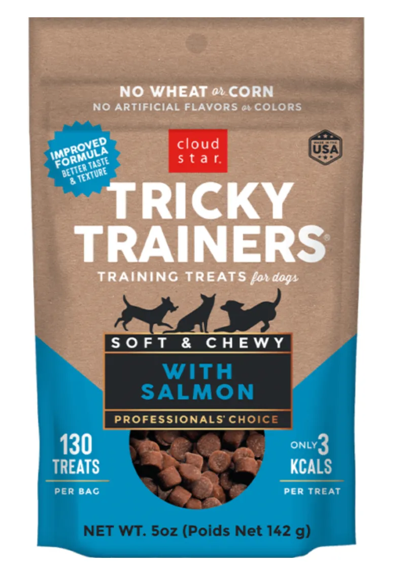 Cloud Star Tricky Trainers Soft & Chewy - Salmon Dog Treats (5oz/142g)