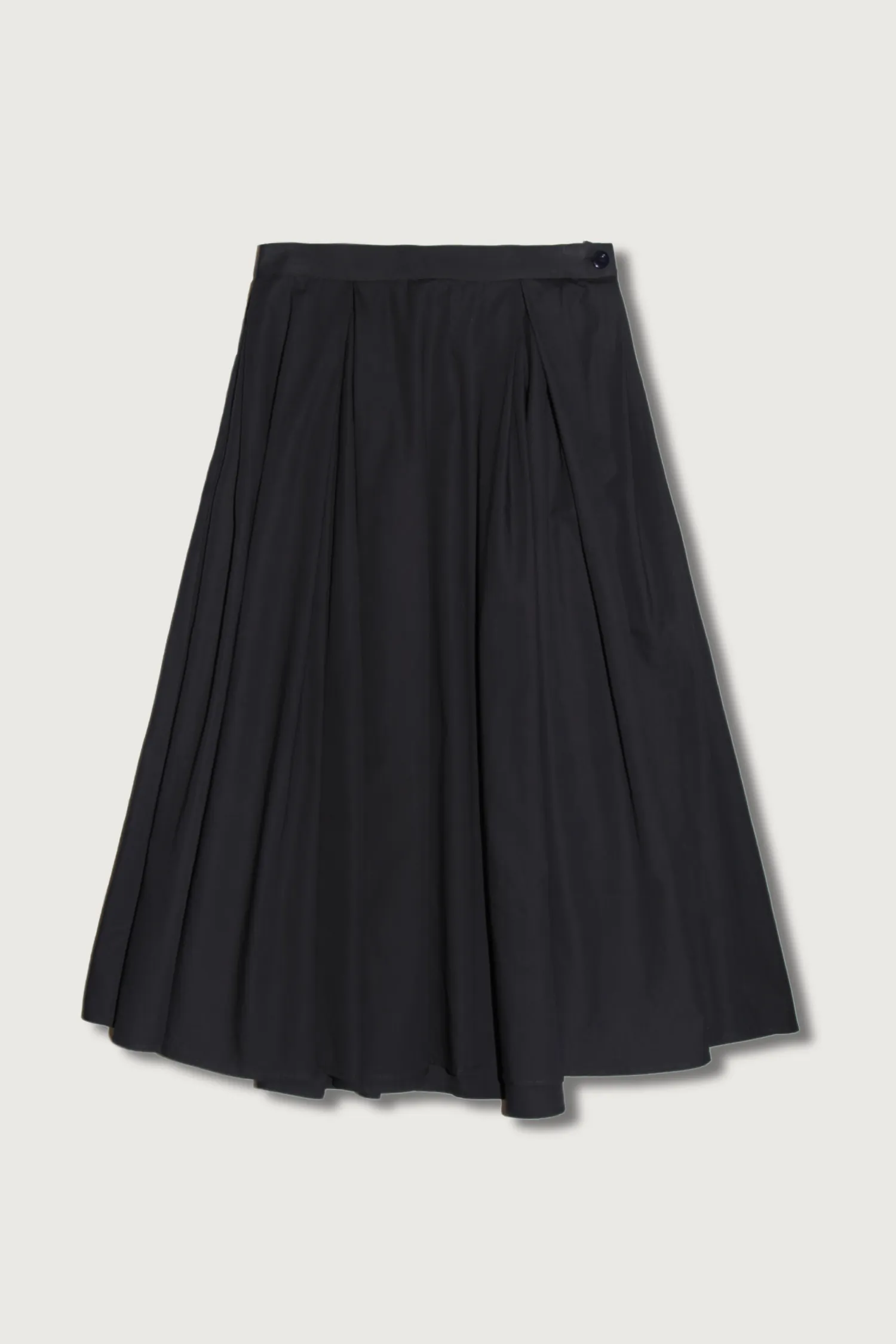 Cotton/Linen Double Pleated Skirt