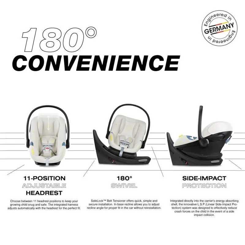 Cybex - Aton G Swivel Infant Car Seat with 180-Degree Rotate, Lava Grey
