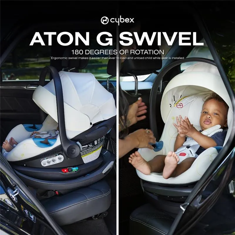 Cybex - Aton G Swivel Infant Car Seat with 180-Degree Rotate, Lava Grey