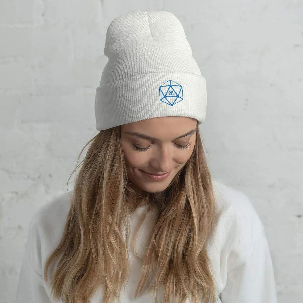 D20 Classic Teal Crit Cuffed Beanie / Tuque