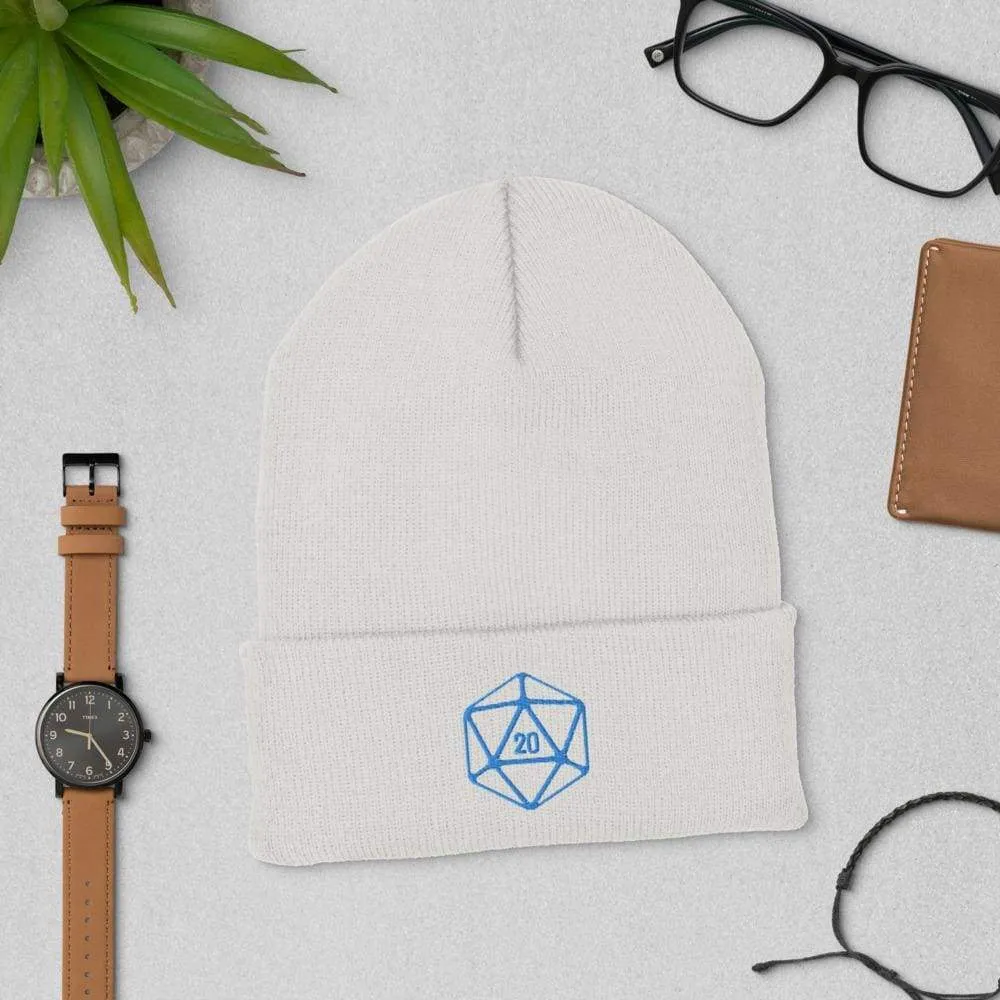 D20 Classic Teal Crit Cuffed Beanie / Tuque