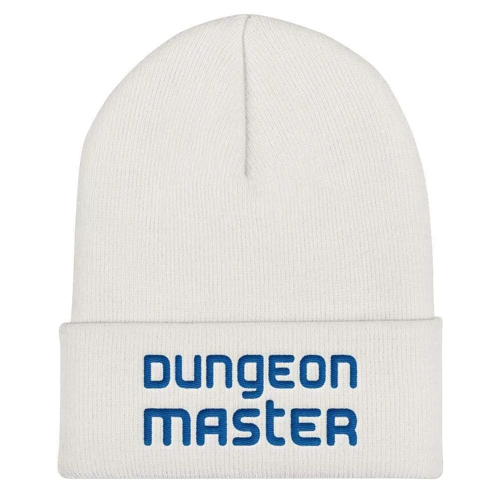 Dungeon Master DM Modern Blue Cuffed Beanie / Tuque