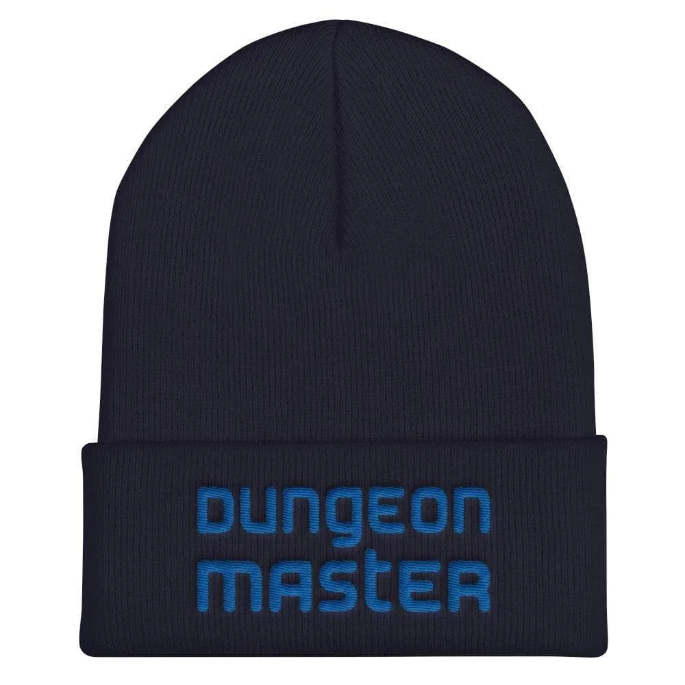 Dungeon Master DM Modern Blue Cuffed Beanie / Tuque
