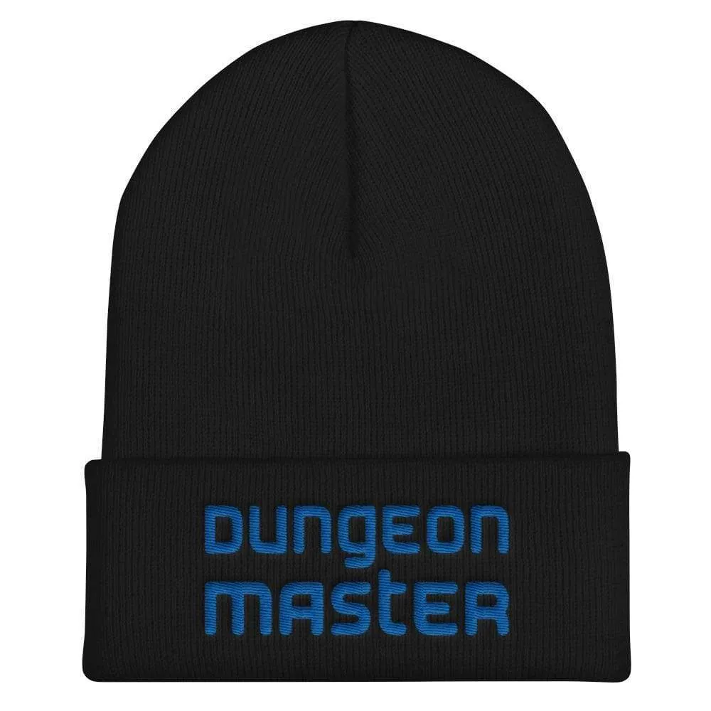 Dungeon Master DM Modern Blue Cuffed Beanie / Tuque