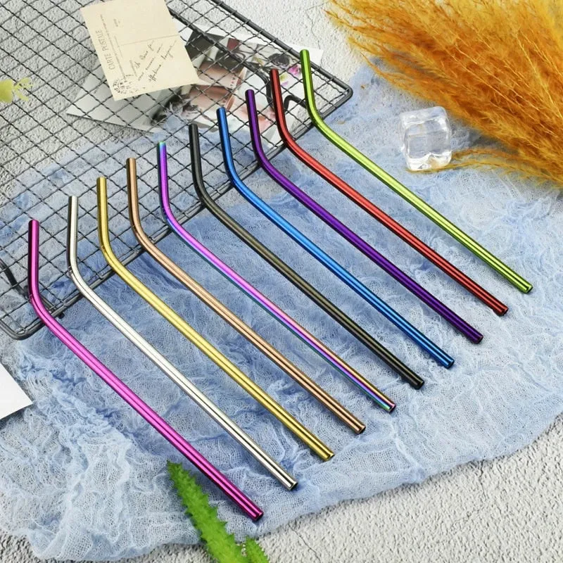 Eco-Friendly Reusable Straws - 8 Piece