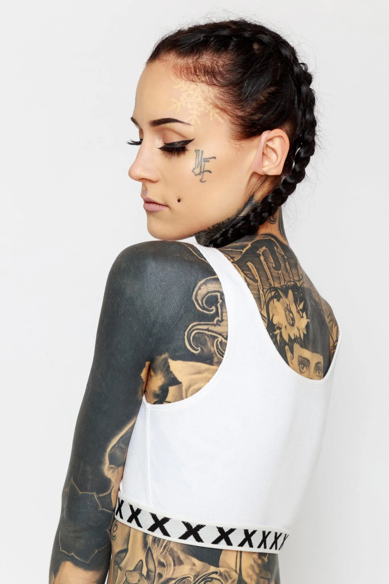 Elastic Band Rib Crop Top