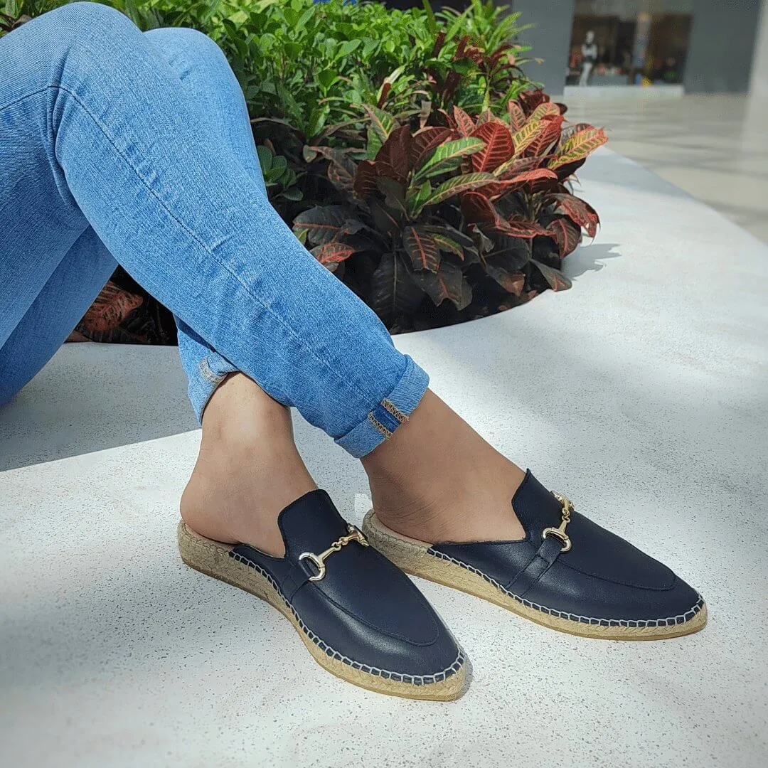 Espadrille Mule in Midnight