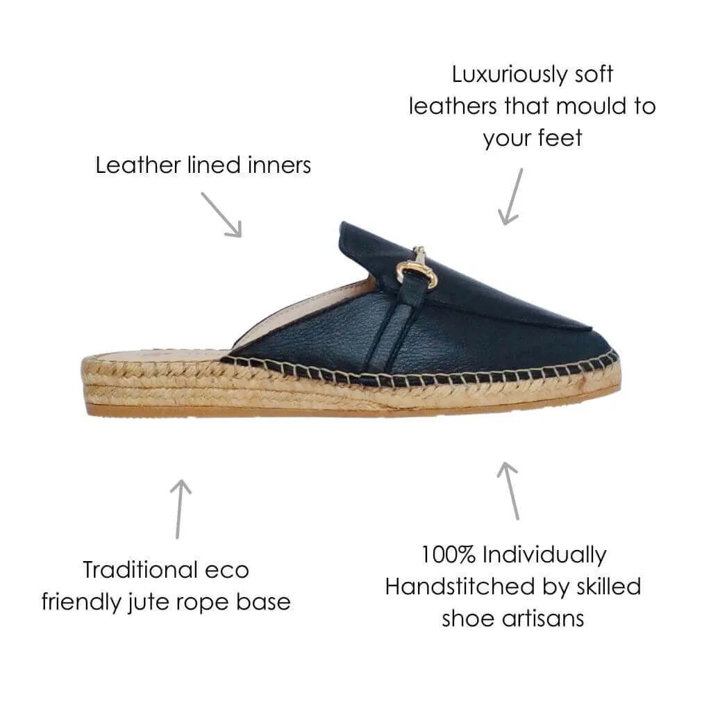 Espadrille Mule in Midnight