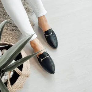 Espadrille Mule in Midnight