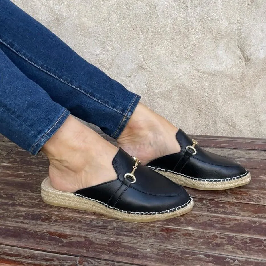 Espadrille Mule in Midnight
