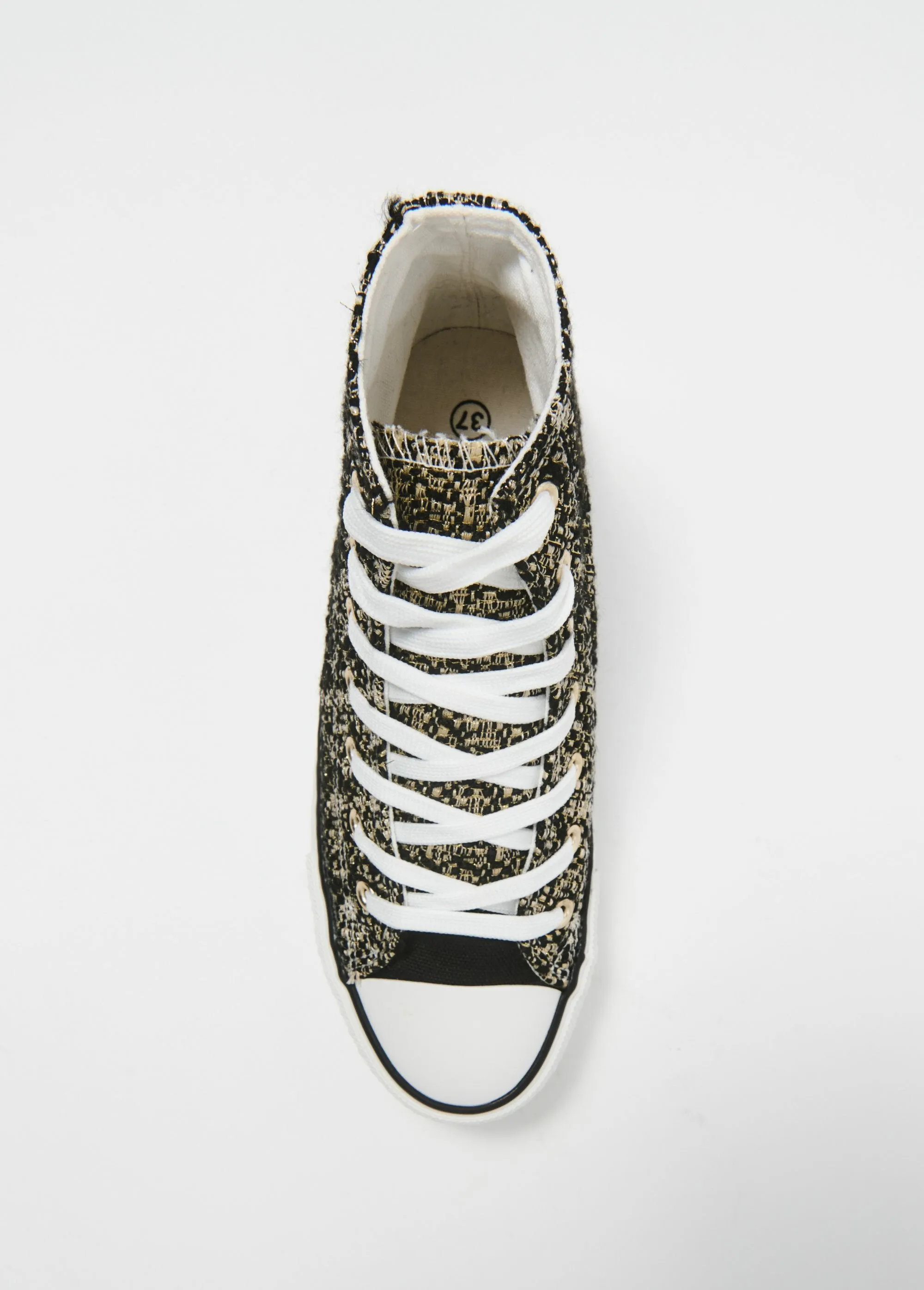 Fancy canvas high-top sneakers