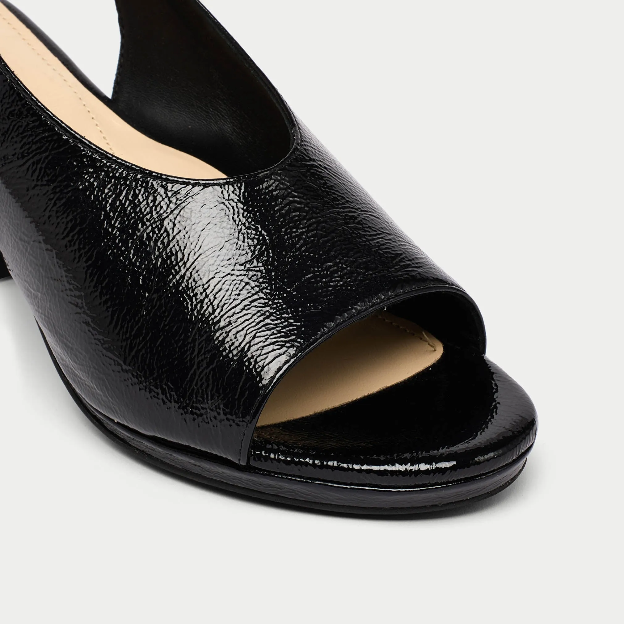 Fern - Black Shine Leather