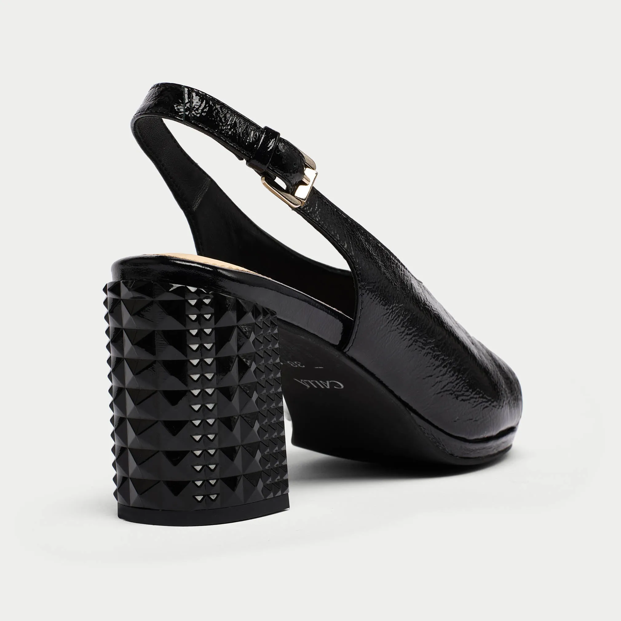 Fern - Black Shine Leather