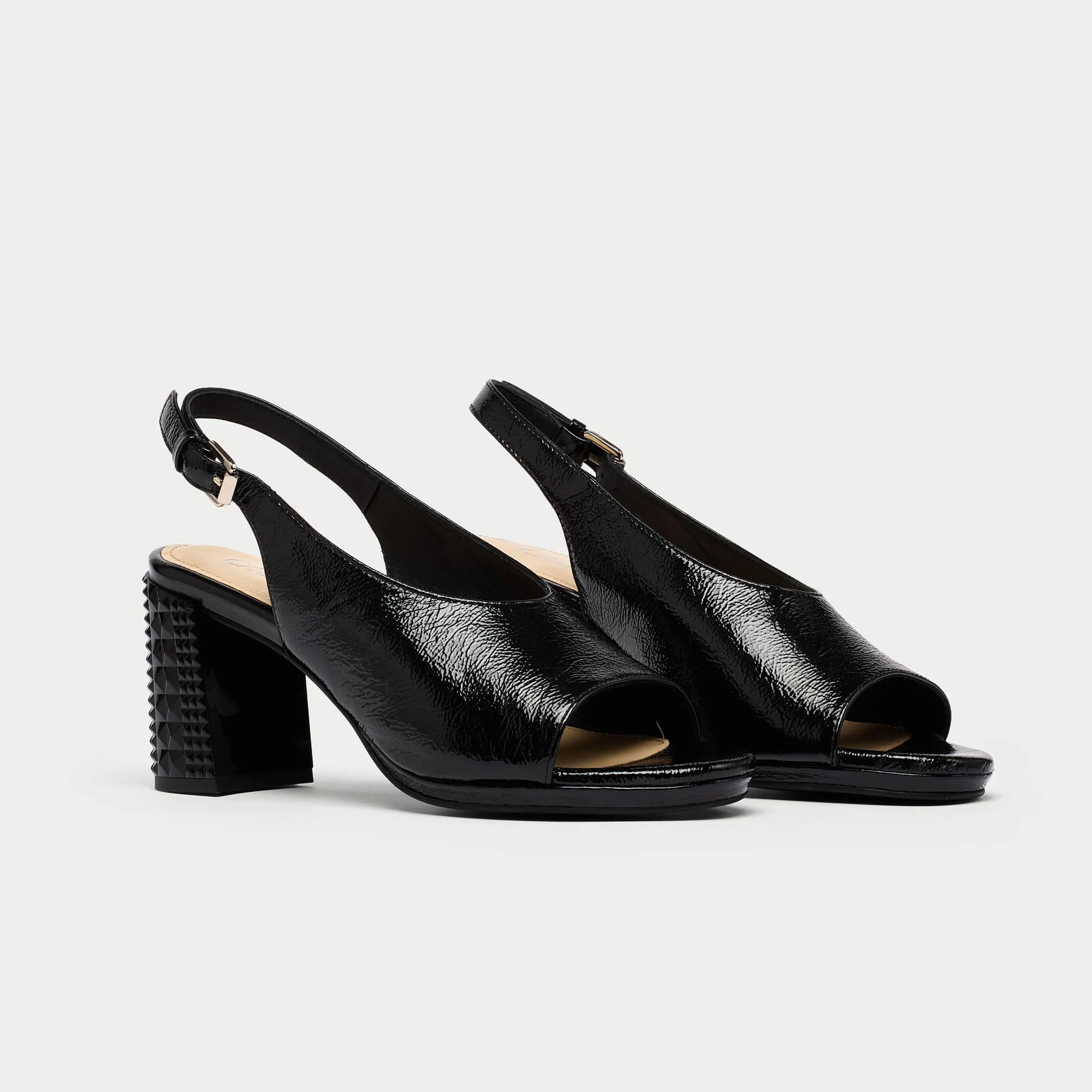 Fern - Black Shine Leather