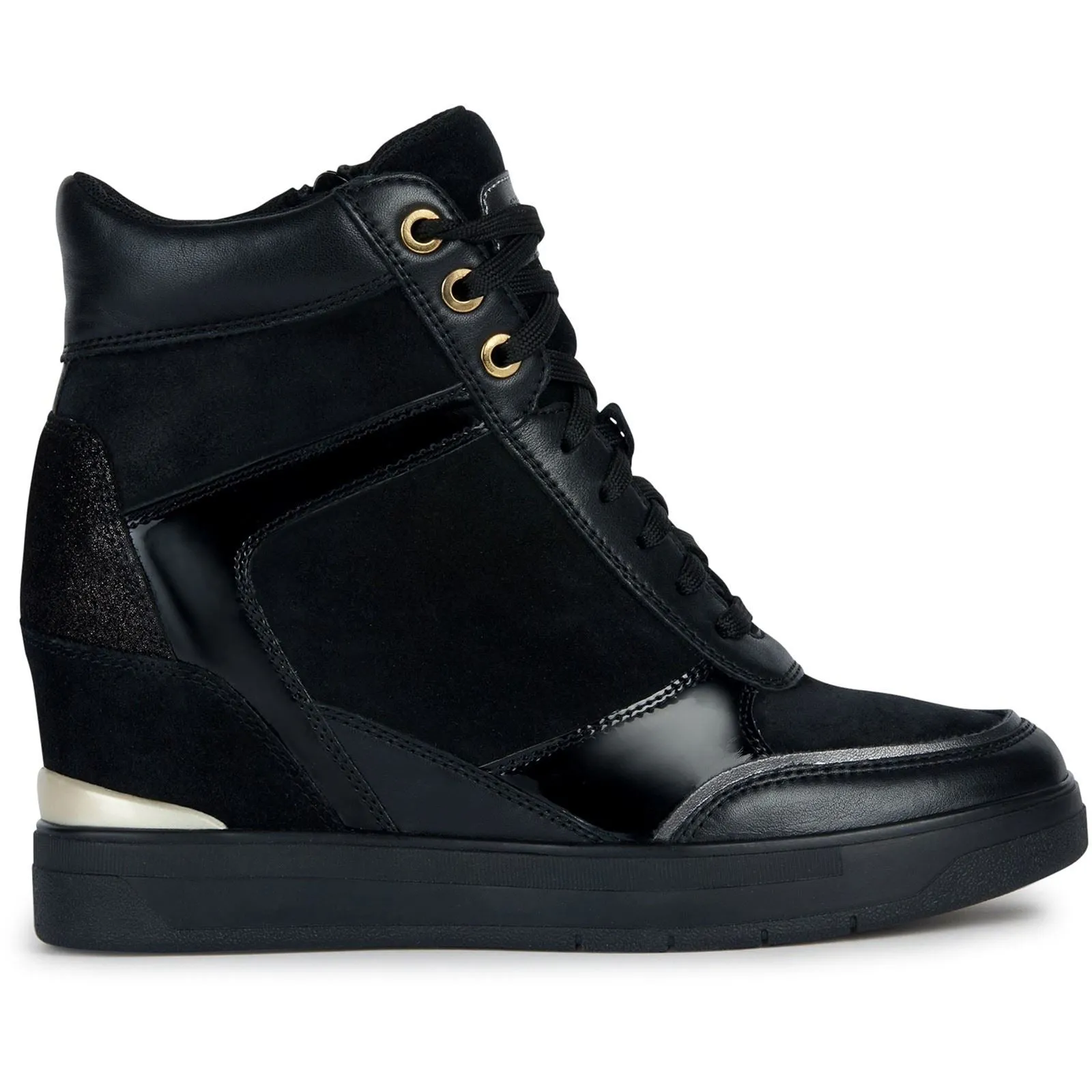 Geox D Maurica Leather Women's Black Trainers