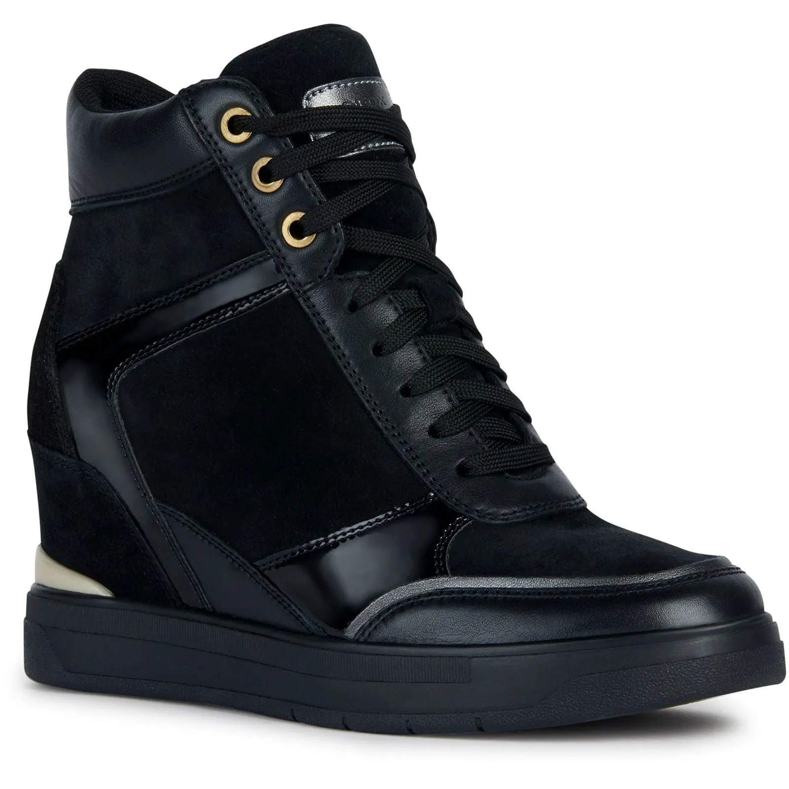 Geox D Maurica Leather Women's Black Trainers