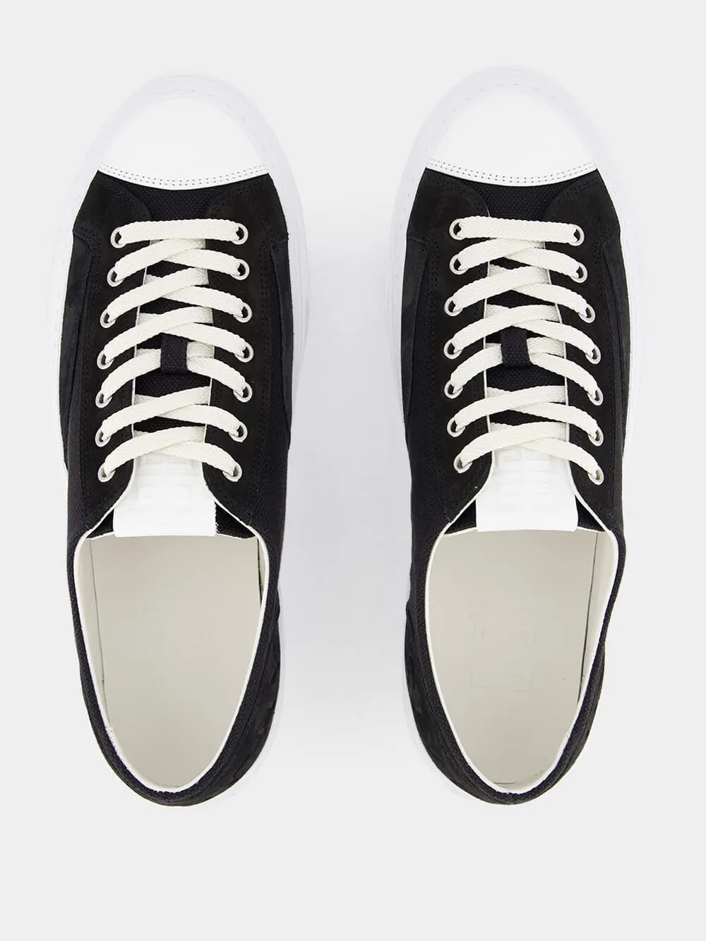 Givenchy City Black Canvas and Suede Sneakers